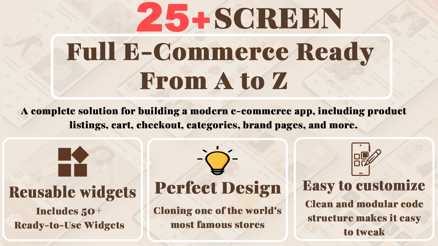 Flutter Fashion - Fashion Shop Ecommerce UI KIT | Flutter e-commerce template - 1